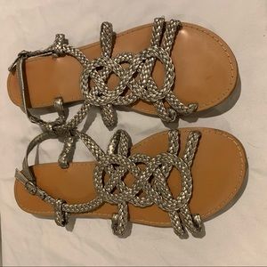 Strappy Braided Sandals